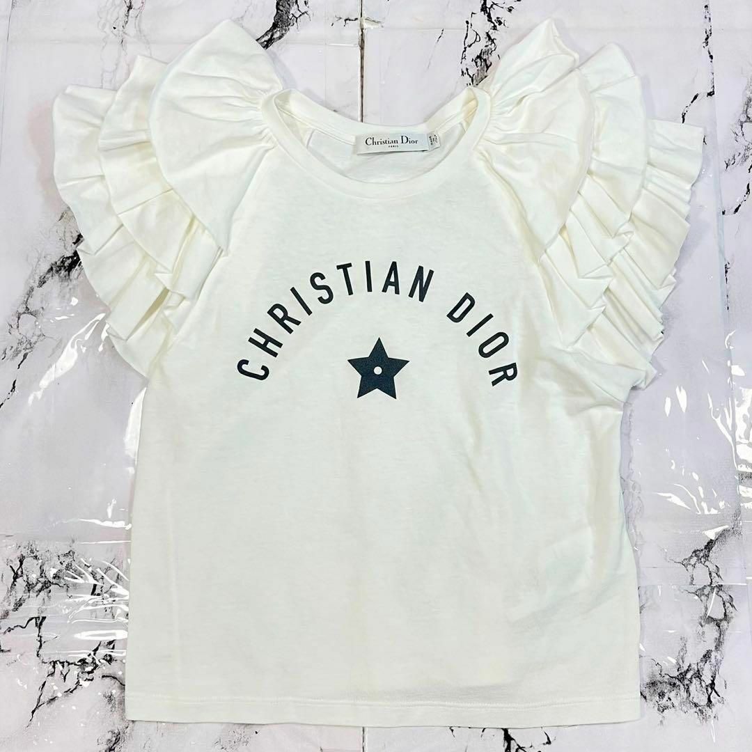 Christian Dior(クリスチャンディオール)の【日本限定】Christian Dior コットンフリルシャツ 2023SS レディースのトップス(Tシャツ(半袖/袖なし))の商品写真