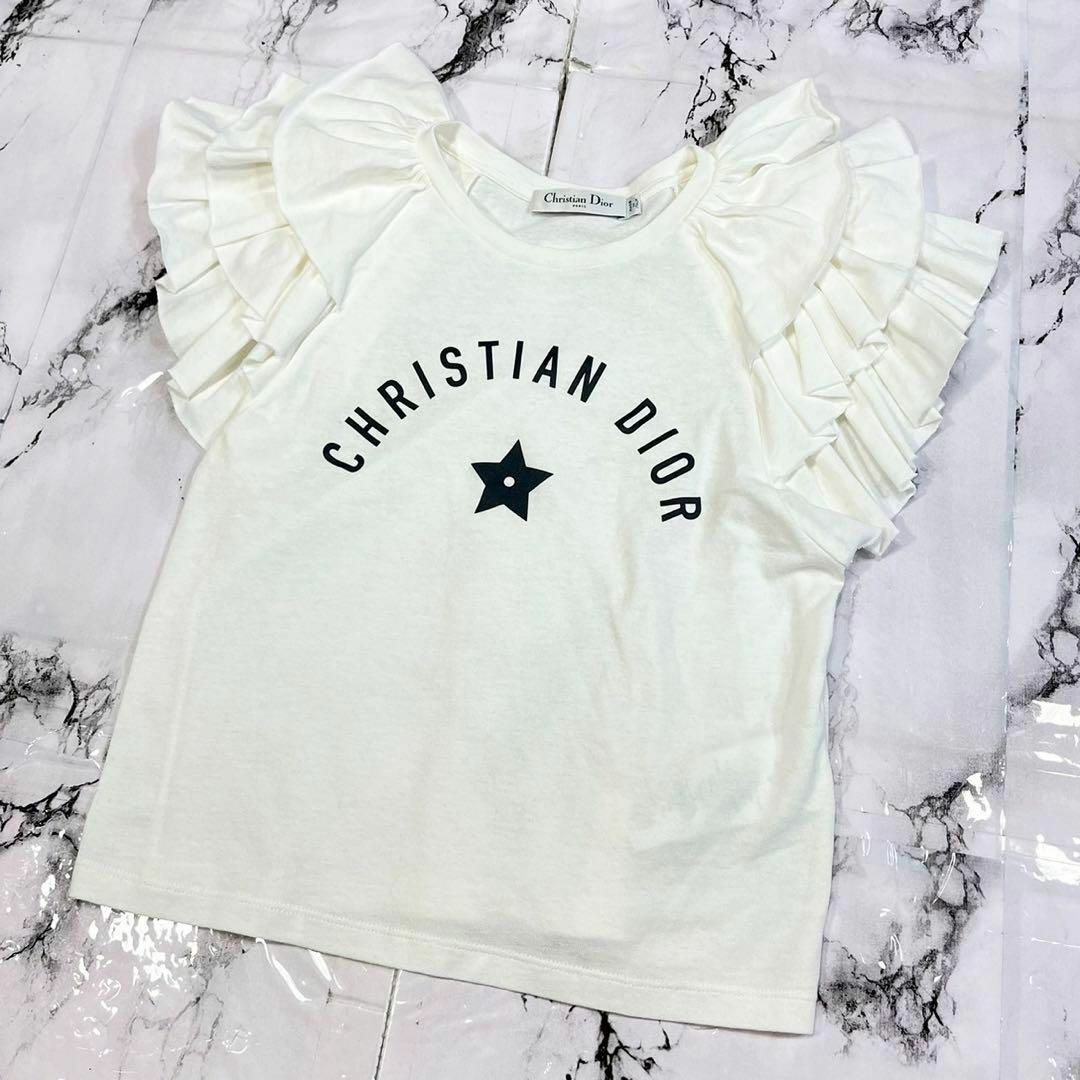 Christian Dior(クリスチャンディオール)の【日本限定】Christian Dior コットンフリルシャツ 2023SS レディースのトップス(Tシャツ(半袖/袖なし))の商品写真