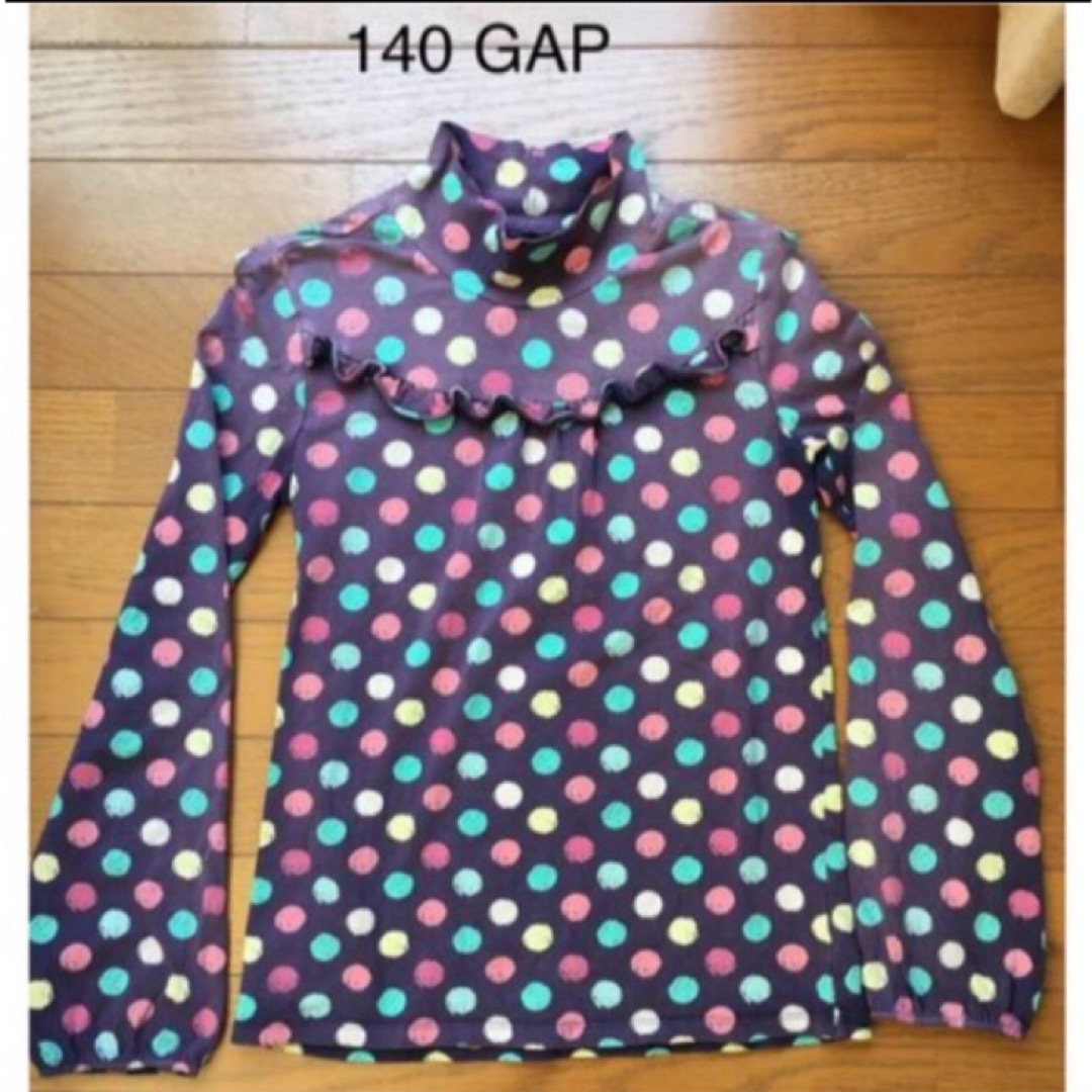 GAP Kids(ギャップキッズ)の同梱送料のみ⭐︎140 GAP ハイネックTシャツ キッズ/ベビー/マタニティのキッズ服女の子用(90cm~)(Tシャツ/カットソー)の商品写真