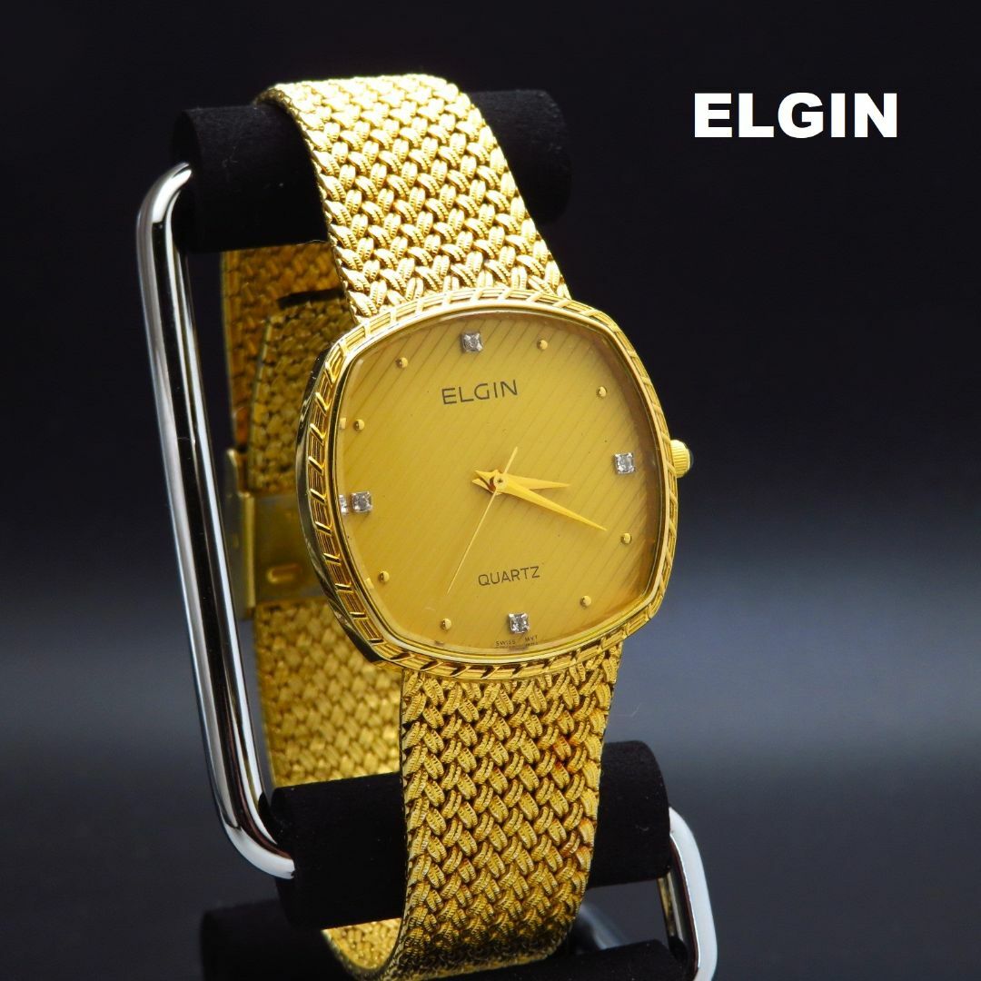 ELGIN(エルジン)のELGIN 腕時計 ゴールド 4P ブレスレットウォッチ メンズの時計(腕時計(アナログ))の商品写真