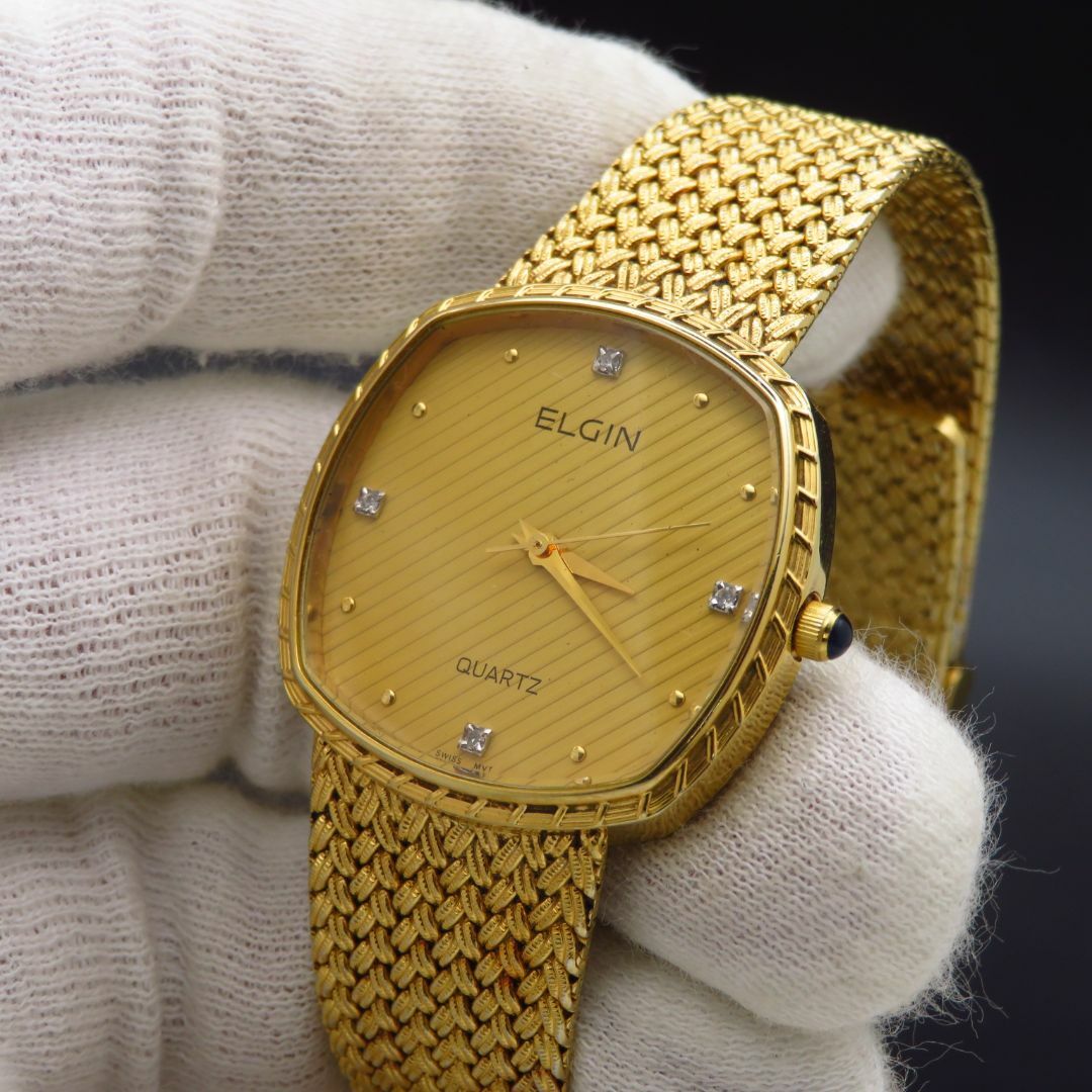 ELGIN(エルジン)のELGIN 腕時計 ゴールド 4P ブレスレットウォッチ メンズの時計(腕時計(アナログ))の商品写真