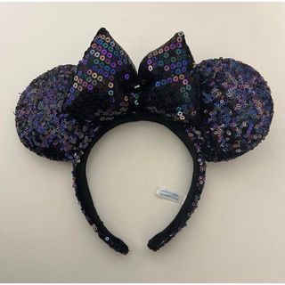 ディズニー(Disney)のディズニー ミニーカチューシャ耳 ディズニーランド ディズニーシー スパンコール(カチューシャ)