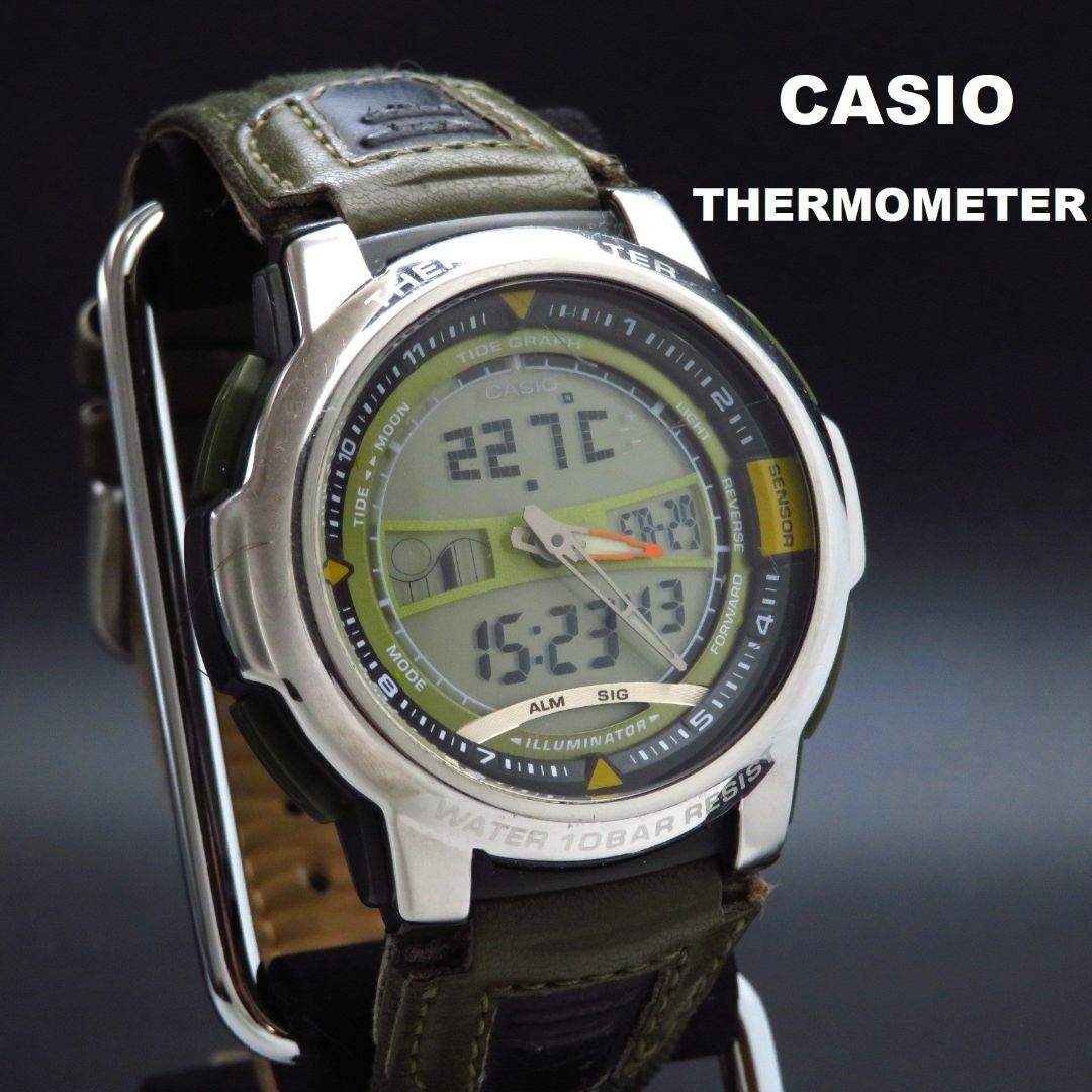 CASIO(カシオ)のCASIO THERMO METER デジアナ腕時計 AQF-100 メンズの時計(腕時計(アナログ))の商品写真