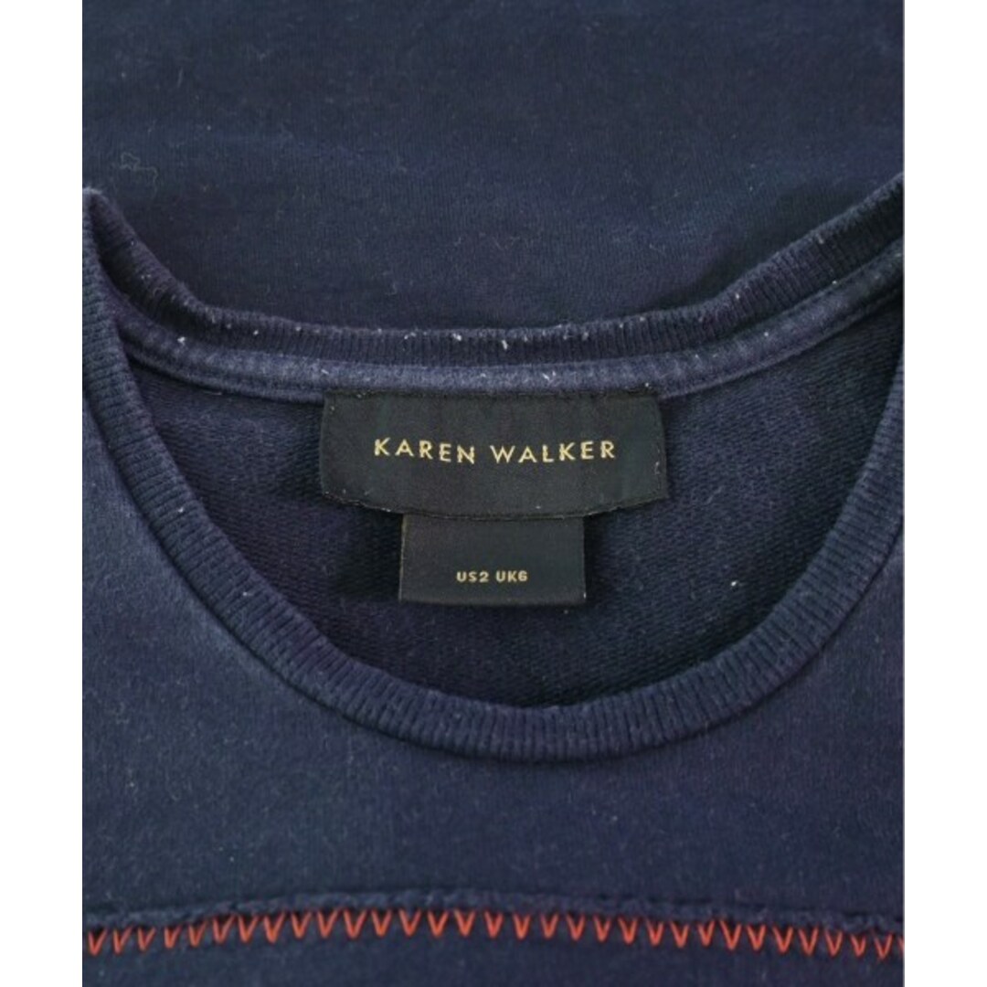 KAREN WALKER(カレンウォーカー)のKAREN WALKER Tシャツ・カットソー US2(S位) 紺 【古着】【中古】 レディースのトップス(カットソー(半袖/袖なし))の商品写真