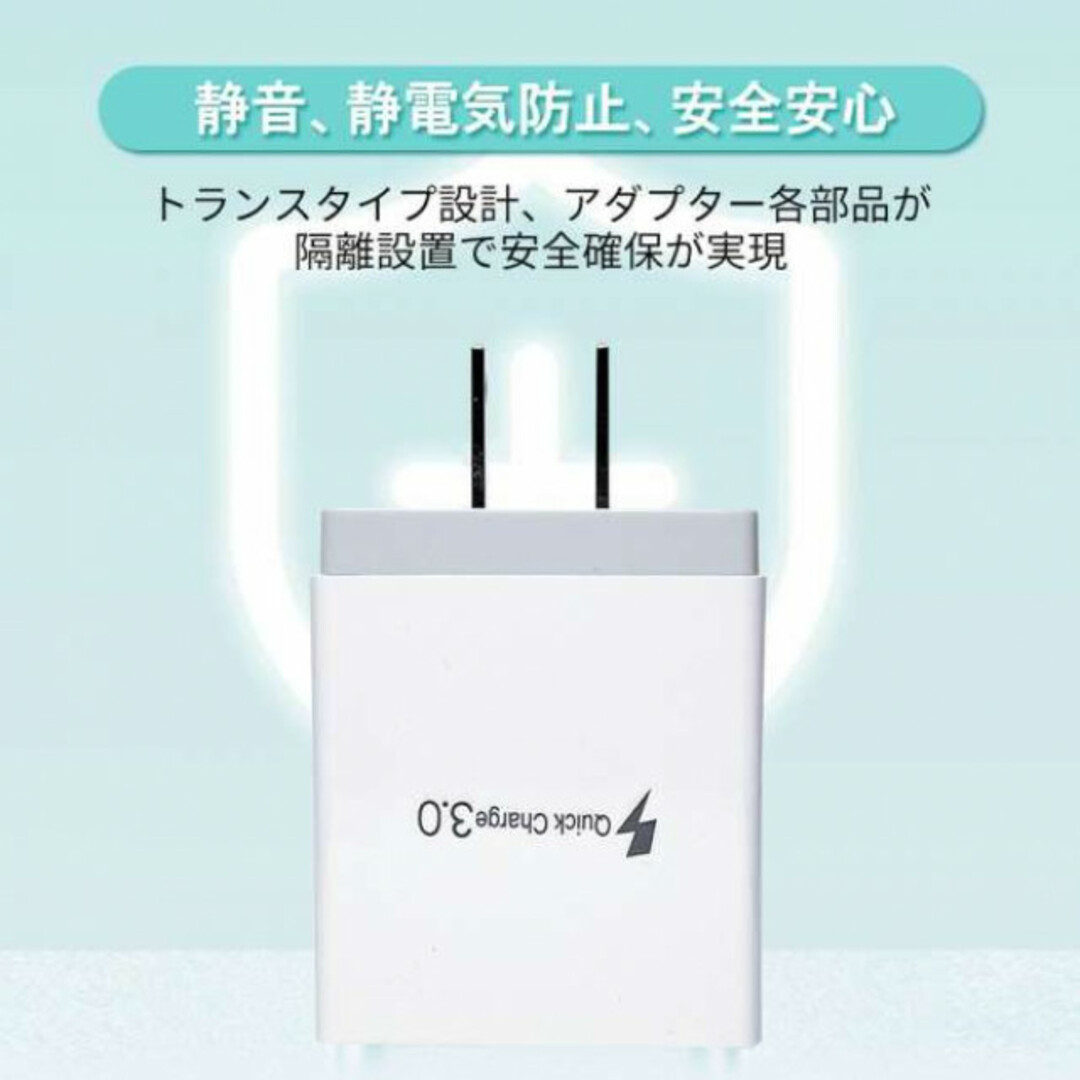 急速充電器 USBコンセント 急速充電 　4ポート AC アダプタ 　レッド スマホ/家電/カメラのスマートフォン/携帯電話(バッテリー/充電器)の商品写真