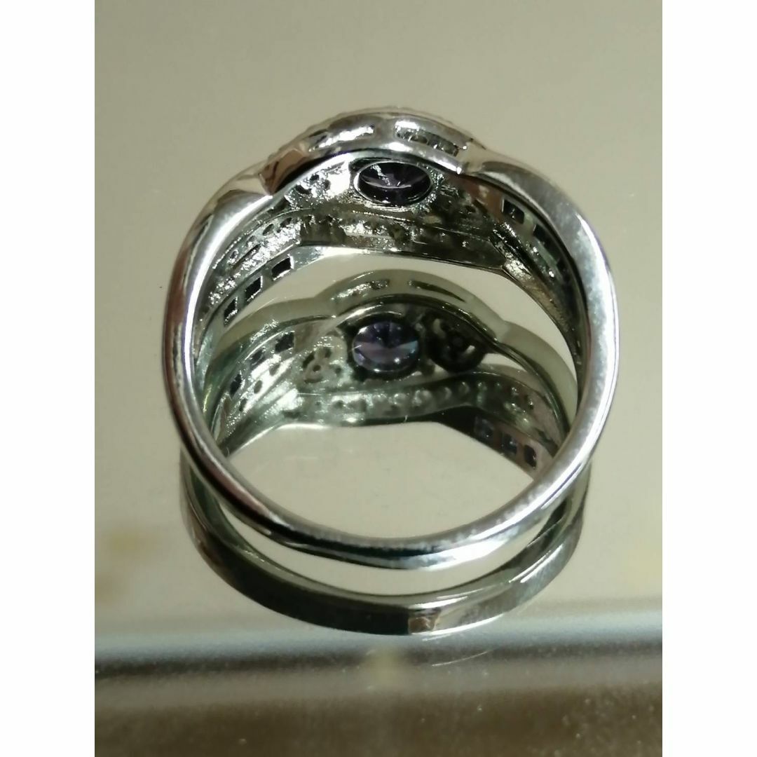 【AB132】リング　メンズ　レディース　指輪　パープル　20号 レディースのアクセサリー(リング(指輪))の商品写真