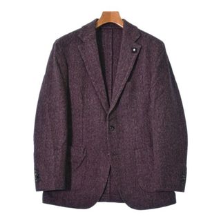 ラルディーニ(LARDINI)のLARDINI ラルディーニ テーラードジャケット 50(XL位) 紫 【古着】【中古】(テーラードジャケット)