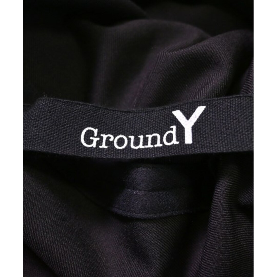 Ground Y(グラウンドワイ)のGround Y グラウンド　ワイ カジュアルジャケット -(XL位) 黒 【古着】【中古】 メンズのジャケット/アウター(テーラードジャケット)の商品写真