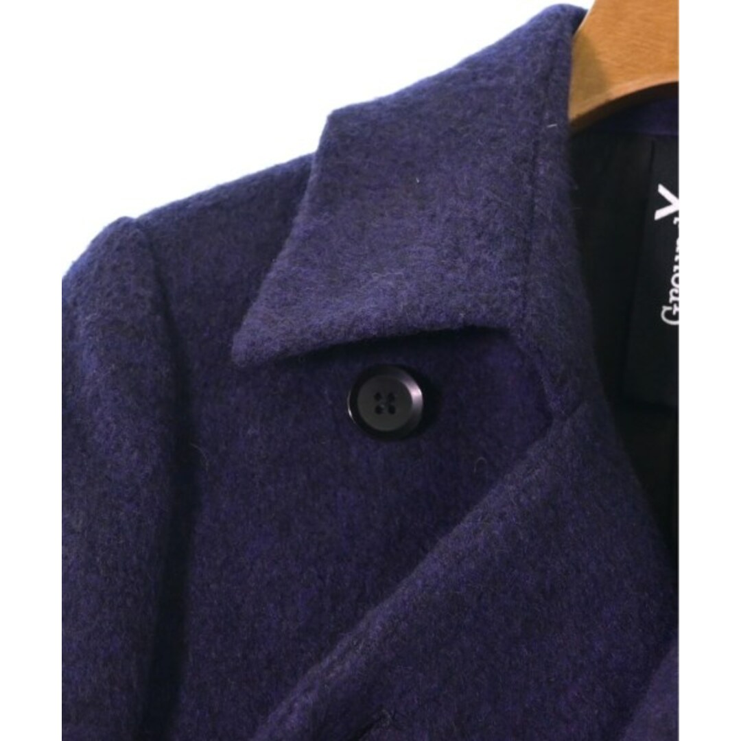 Ground Y(グラウンドワイ)のGround Y グラウンド　ワイ ピーコート -(M位) 紫 【古着】【中古】 メンズのジャケット/アウター(ピーコート)の商品写真