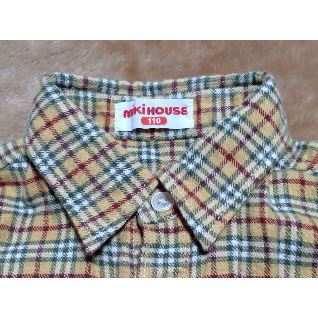 mikihouse(ミキハウス)のミキハウス ワイシャツ 110 キッズ/ベビー/マタニティのキッズ服男の子用(90cm~)(ブラウス)の商品写真