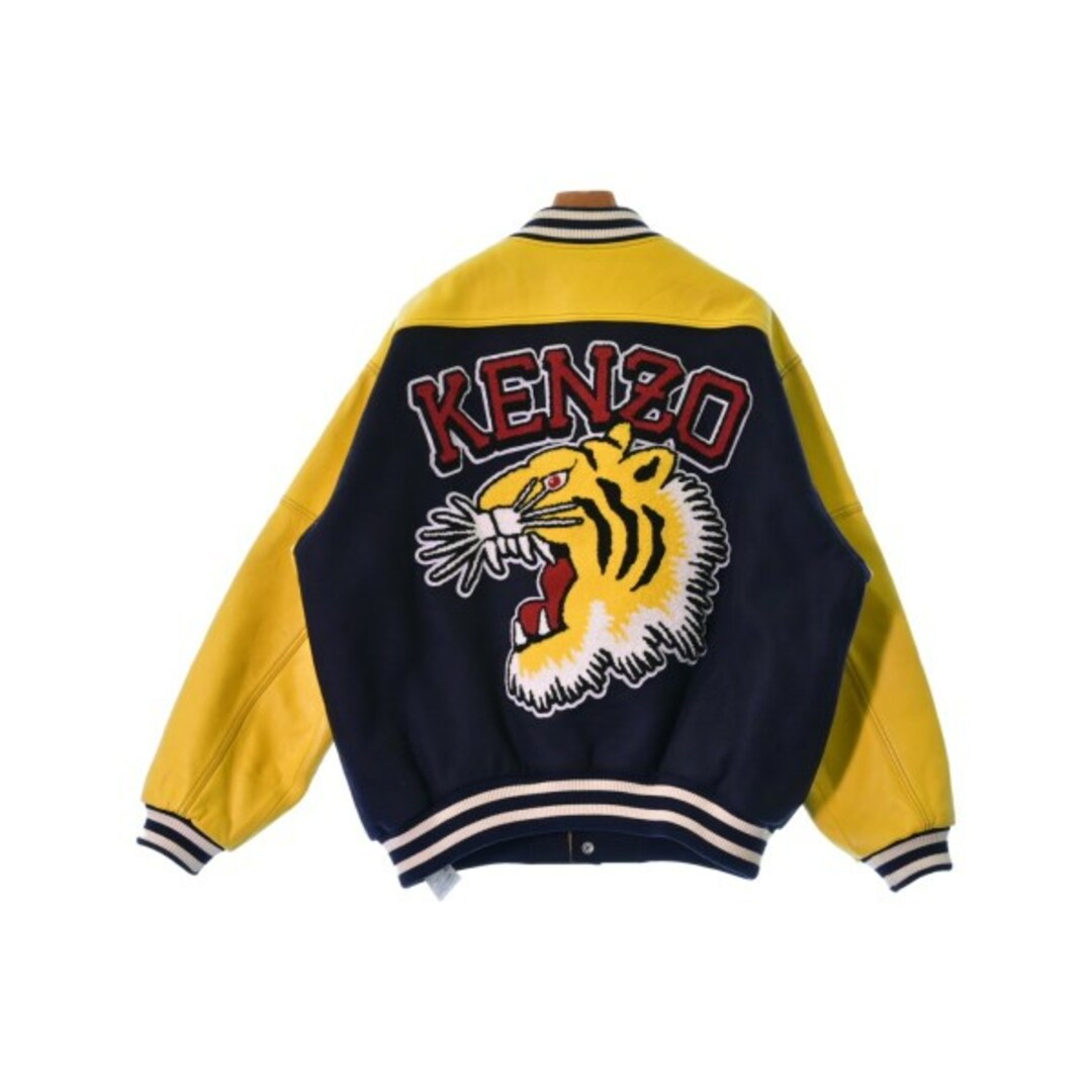 KENZO(ケンゾー)のKENZO ケンゾー スタジャン S 紺x黄 【古着】【中古】 メンズのジャケット/アウター(スタジャン)の商品写真