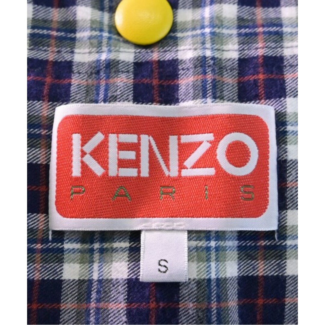 KENZO - KENZO ケンゾー スタジャン S 紺x黄 【古着】【中古】の KENZO - KENZO ケンゾー スタジャン S 紺x黄 【古着】【中古】の