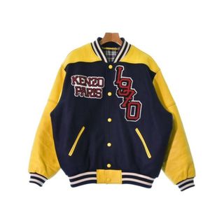 ケンゾー(KENZO)のKENZO ケンゾー スタジャン S 紺x黄 【古着】【中古】(スタジャン)