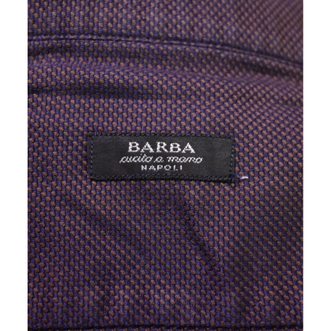 BARBA(バルバ)のBARBA バルバ カジュアルシャツ 36(XS位) 紺x茶(総柄) 【古着】【中古】 メンズのトップス(シャツ)の商品写真