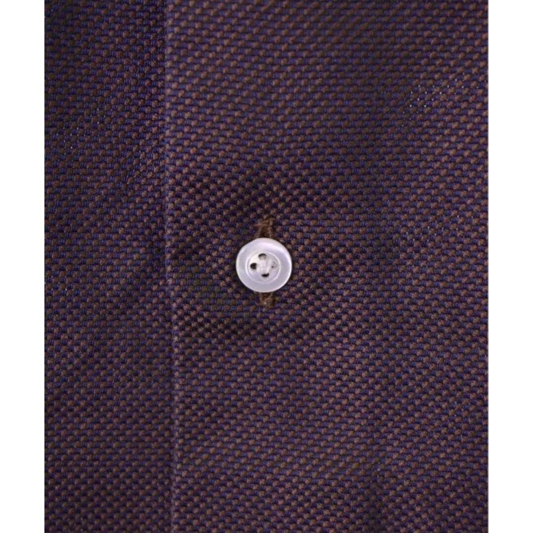 BARBA(バルバ)のBARBA バルバ カジュアルシャツ 36(XS位) 紺x茶(総柄) 【古着】【中古】 メンズのトップス(シャツ)の商品写真
