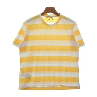 マルニ(Marni)のMARNI マルニ Tシャツ・カットソー 40(M位) 黄x白(ボーダー) 【古着】【中古】(カットソー(半袖/袖なし))