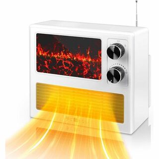 暖炉型 セラミックヒーター⭐️2秒速暖 ヒーター 小型 コンパクト 足元暖房(電気ヒーター)