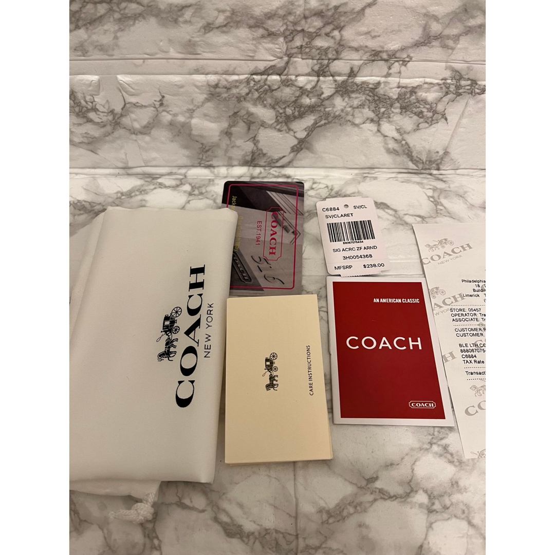 COACH(コーチ)のCOACH長財布ミント＆サーフ　シグネチャー　ブラウン レディースのファッション小物(財布)の商品写真