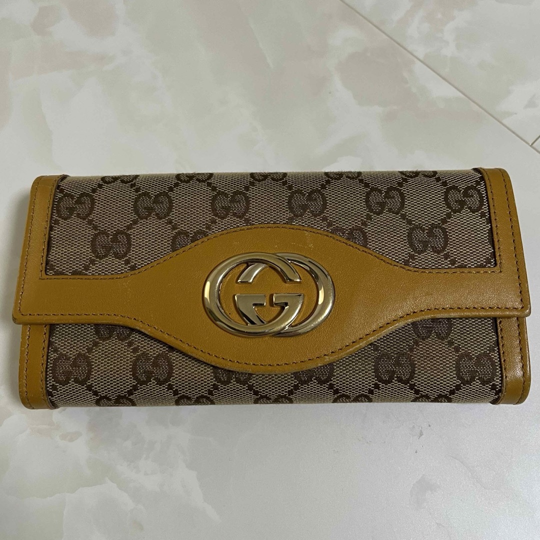 Gucci(グッチ)の希少グッチ直営店購入商品　グッチ　長財布G型金具GGキャンバス レディースのファッション小物(財布)の商品写真