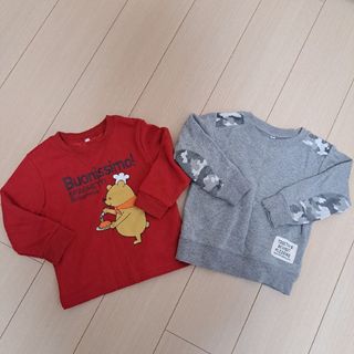 シマムラ(しまむら)のトレーナー　100　キッズ　トップス　しまむら　西松屋　裏起毛　匿名配送(Tシャツ/カットソー)