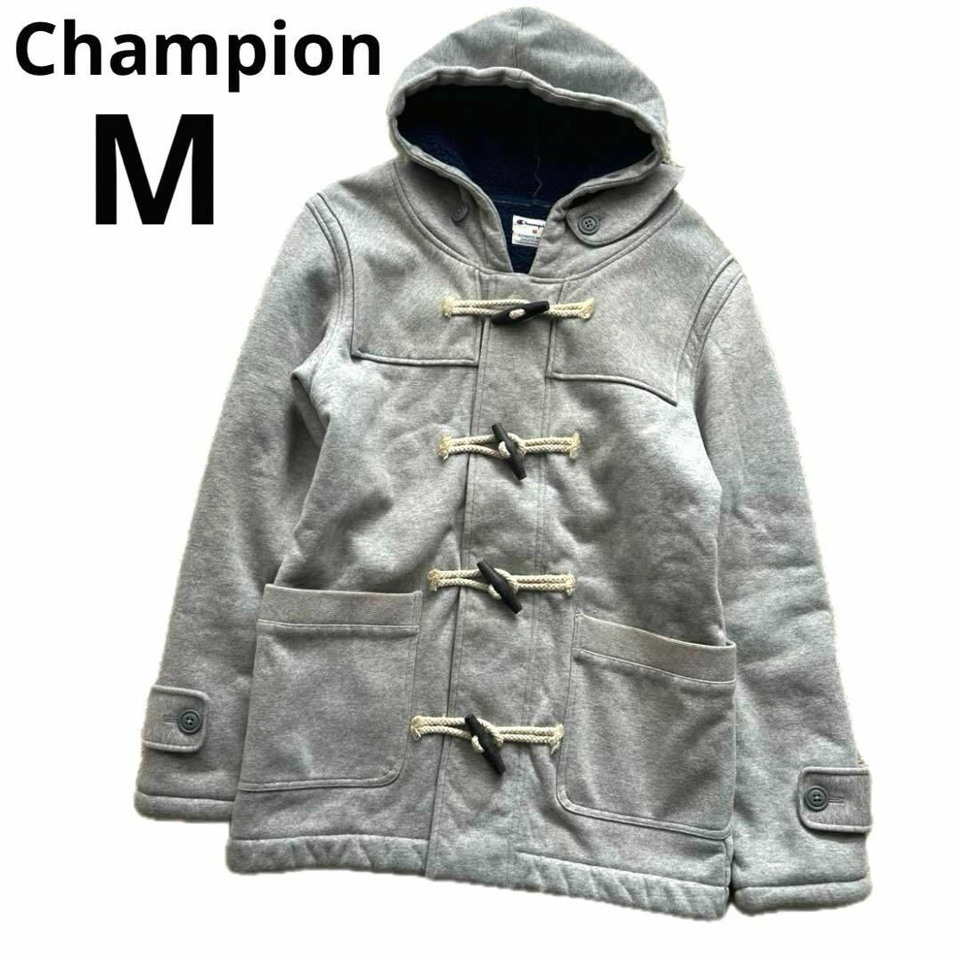 Champion チャンピオン 裏ボア スウェット地 ダッフルコート グレー M | フリマアプリ ラクマ