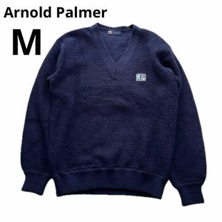 アーノルドパーマー(Arnold Palmer)のアーノルドパーマー 90s ヴィンテージ ウール レトロニットセーター 紺 M(ニット/セーター)