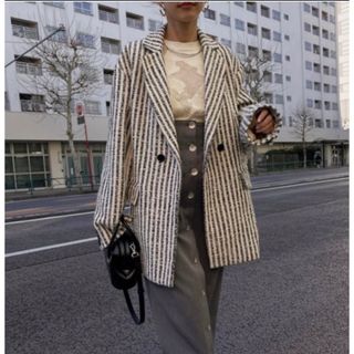 アメリヴィンテージ(Ameri VINTAGE)のGIOLICA STRIPE TWEED JACKET(テーラードジャケット)