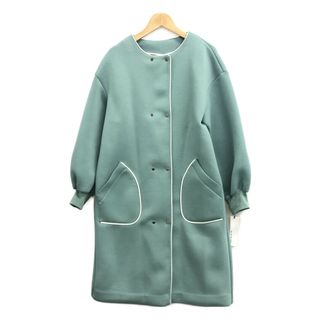 美品  AN LIC AU BLUE ノーカラーコート    レディース 9(その他)