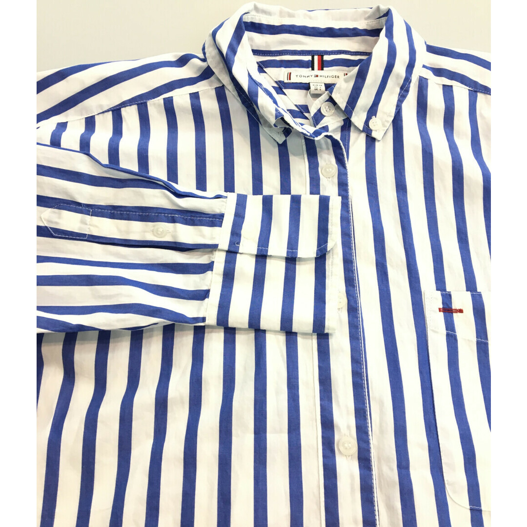 TOMMY HILFIGER(トミーヒルフィガー)のトミーヒルフィガー 長袖シャツ ストライプ柄 レディース 34 レディースのトップス(シャツ/ブラウス(長袖/七分))の商品写真