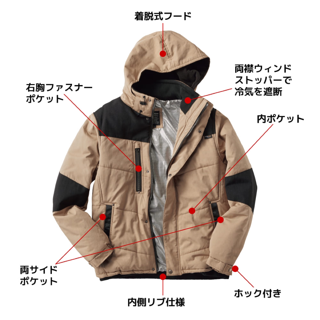 ワークマン　値下げ不可　裏アルミフィールドブルゾン　ヘリンボンLL メンズのジャケット/アウター(ブルゾン)の商品写真
