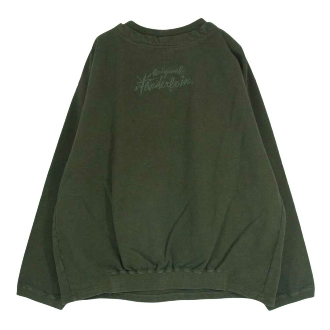 TENDERLOIN(テンダーロイン)のTENDERLOIN テンダーロイン 20AW CREWNECKSWEAT ウォッシュ加工 クルーネック スウェット グリーン系 L【中古】 メンズのトップス(スウェット)の商品写真