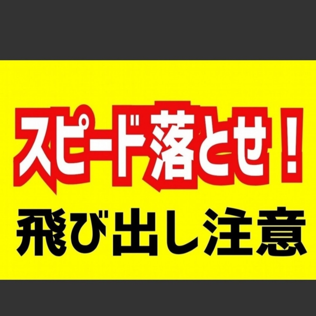 307迷惑対策プラカード『スピード落とせ！飛び出し注意』 ハンドメイドのハンドメイド その他(その他)の商品写真