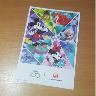 ジャル(ニホンコウクウ)(JAL(日本航空))のJAL　Disney 100 ポストカード(ノベルティグッズ)