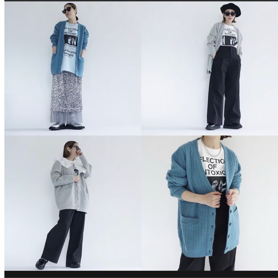 Thomas magpie トーマスマグパイミニケーブルニットカーディガン Thomas magpie トーマスマグパイミニケーブルニットカーディガン