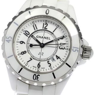 シャネル(CHANEL)のシャネル CHANEL H0968 J12 33ｍｍ 白セラミック デイト クォーツ レディース 保証書付き_790865(腕時計)