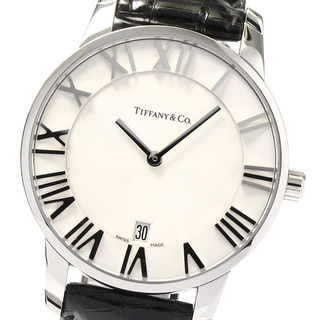 ティファニー(Tiffany & Co.)のティファニー TIFFANY&Co. Z1800.11.10A21A52A アトラスドーム デイト クォーツ メンズ 良品 _791303(腕時計(アナログ))