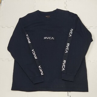 新品 RVCA ルーカ 厚手 ニット セーター ロゴ グレー メンズ f72