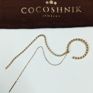 ココシュニック(COCOSHNIK)のCOCOSHNIK　丸玉ボールチェーン ポストイヤーカフ K10(イヤーカフ)