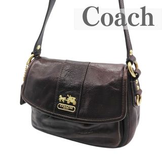 コーチ(COACH)の【可愛い】Coach ヴィンテージスタイル ショルダーバッグ ポーチ 本革(ショルダーバッグ)