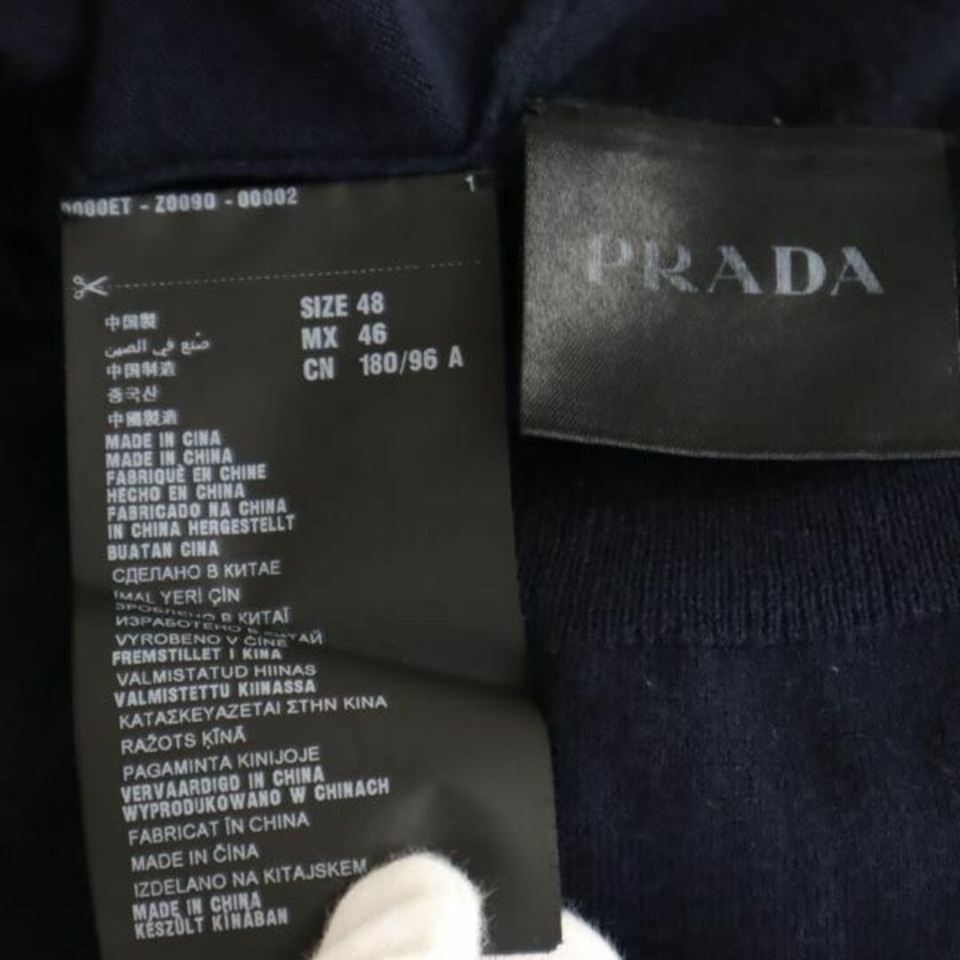 PRADA - プラダ 長袖 カシミヤブレンド セーター 48 ネイビー PRADA