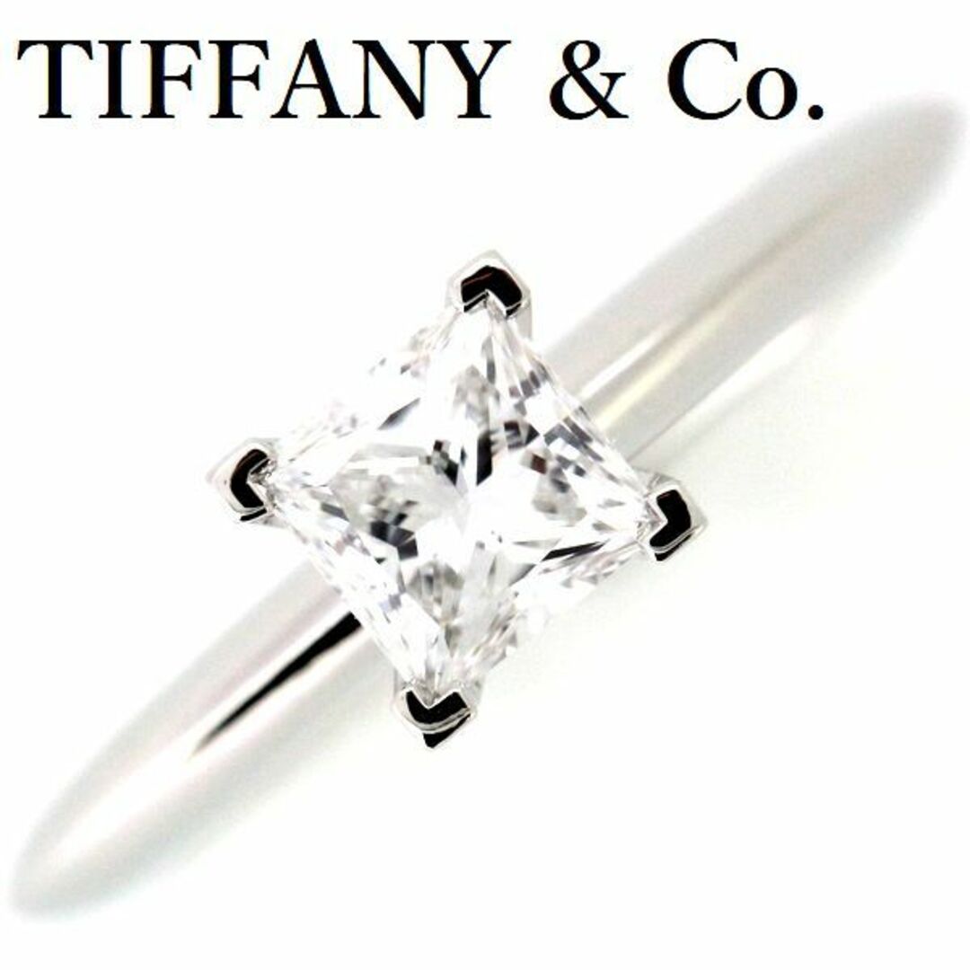 Tiffany & Co.(ティファニー)のティファニー スクエア プリンセス 0.47ct E-VVS2-EX ダイヤモンド リング Pt950 レディースのアクセサリー(リング(指輪))の商品写真
