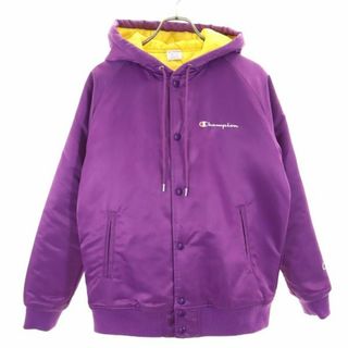 チャンピオン(Champion)のチャンピオン 中綿ジャケット M 紫系 Champion 裏キルティング メンズ 古着 【231230】(ダウンジャケット)