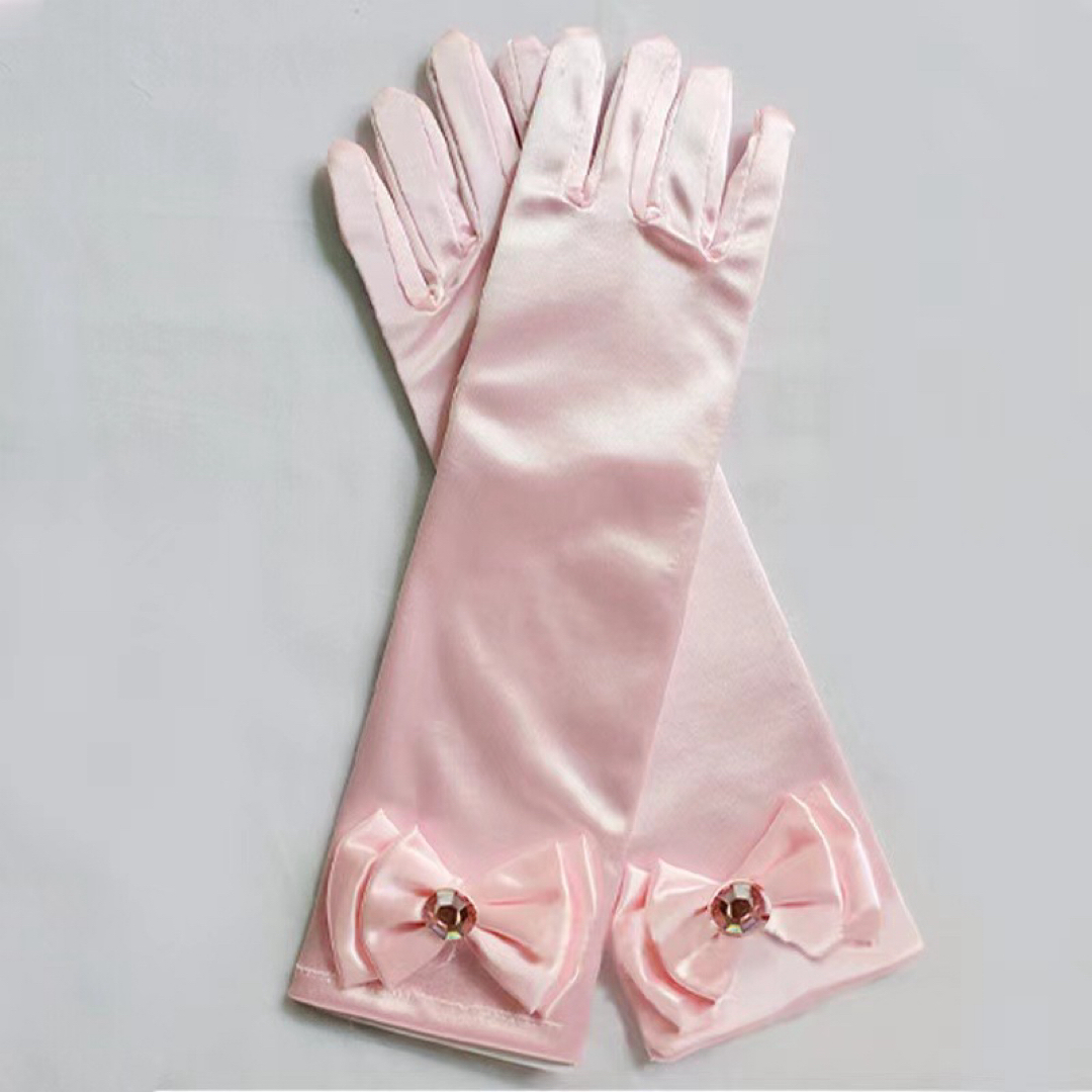 紫プリンセス手袋キッズアクセサリーキッズ手袋 キッズ/ベビー/マタニティのこども用ファッション小物(手袋)の商品写真