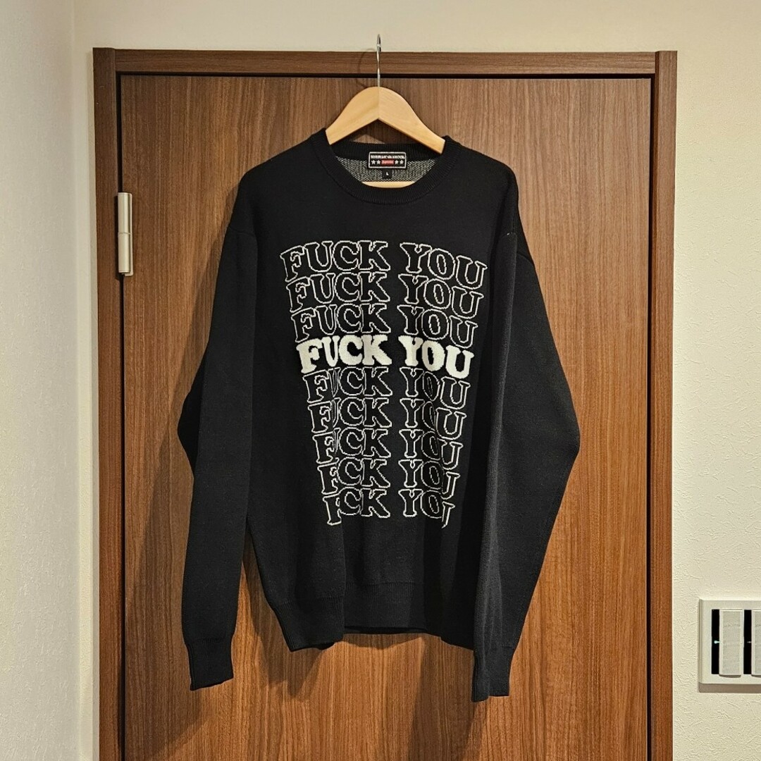 HYSTERIC GLAMOUR(ヒステリックグラマー)のSupreme×ヒステリックグラマー☆Fuck You SweaterセーターL メンズのトップス(ニット/セーター)の商品写真