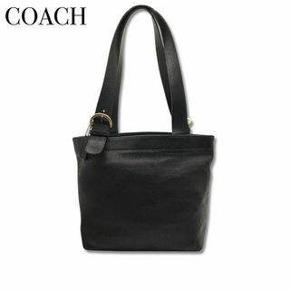 コーチ(COACH)のオールドコーチ ヴィンテージ レザー トートバッグ ショルダー 肩掛け ブラック(トートバッグ)