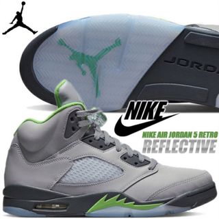 ジョーダン(Jordan Brand（NIKE）)の送料無料 新品 NIKE AIR JORDAN 5 RETROグリーンビーン28(スニーカー)