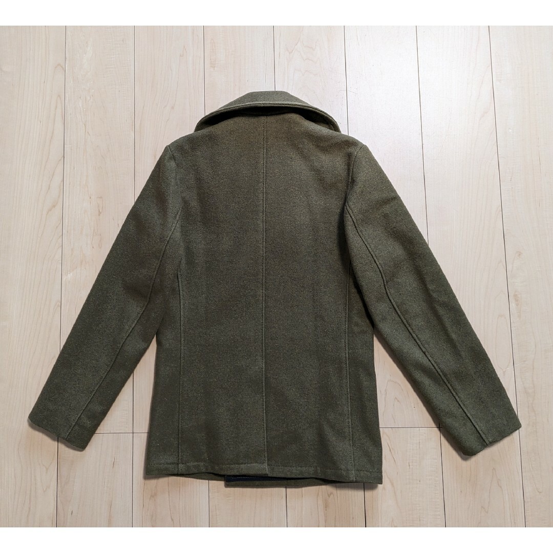 34 美品 SCHOTT 753US スリムフィット Pコート カーキ