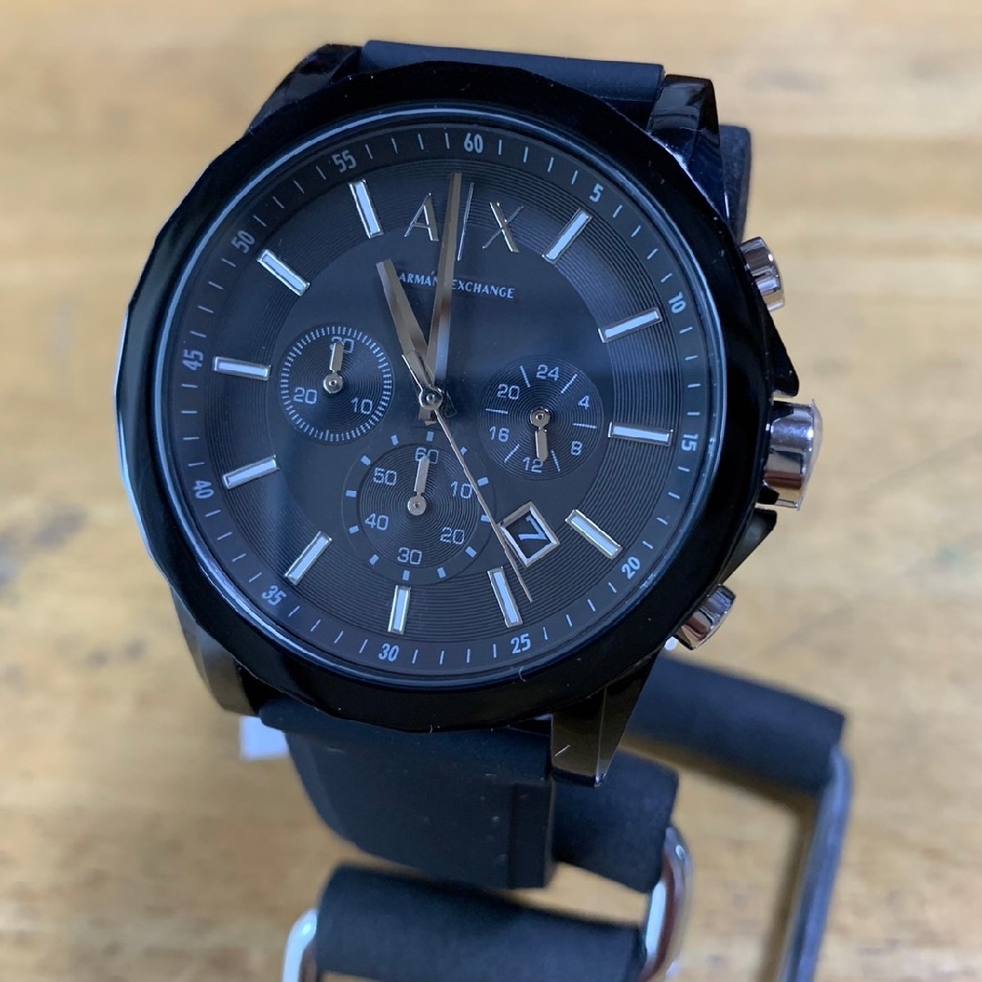 ブラックブラック【新品】アルマーニエクスチェンジ メンズ クロノ 腕時計 AX1326 ブラック