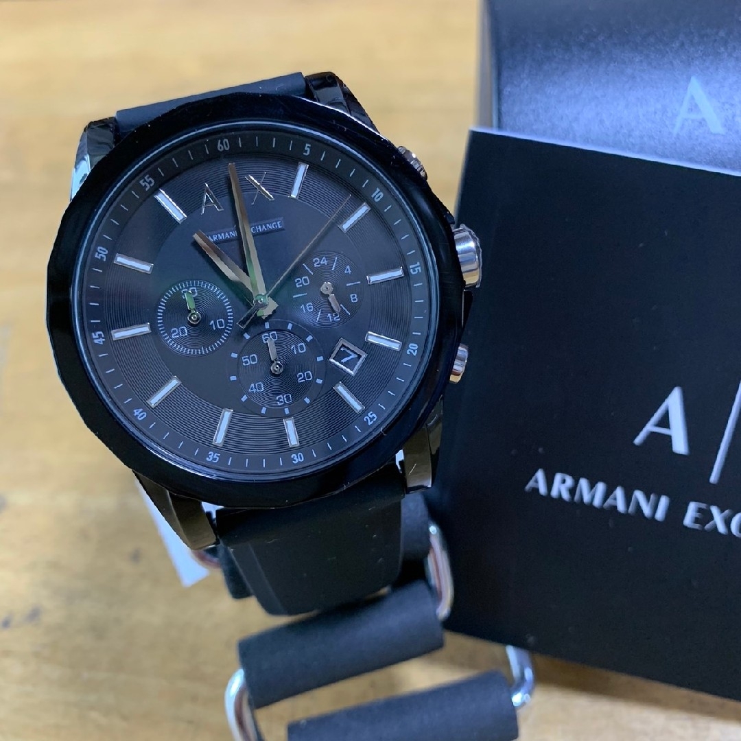 ARMANI EXCHANGE(アルマーニエクスチェンジ)の【新品】アルマーニエクスチェンジ メンズ クロノ 腕時計 AX1326 ブラック メンズの時計(腕時計(アナログ))の商品写真