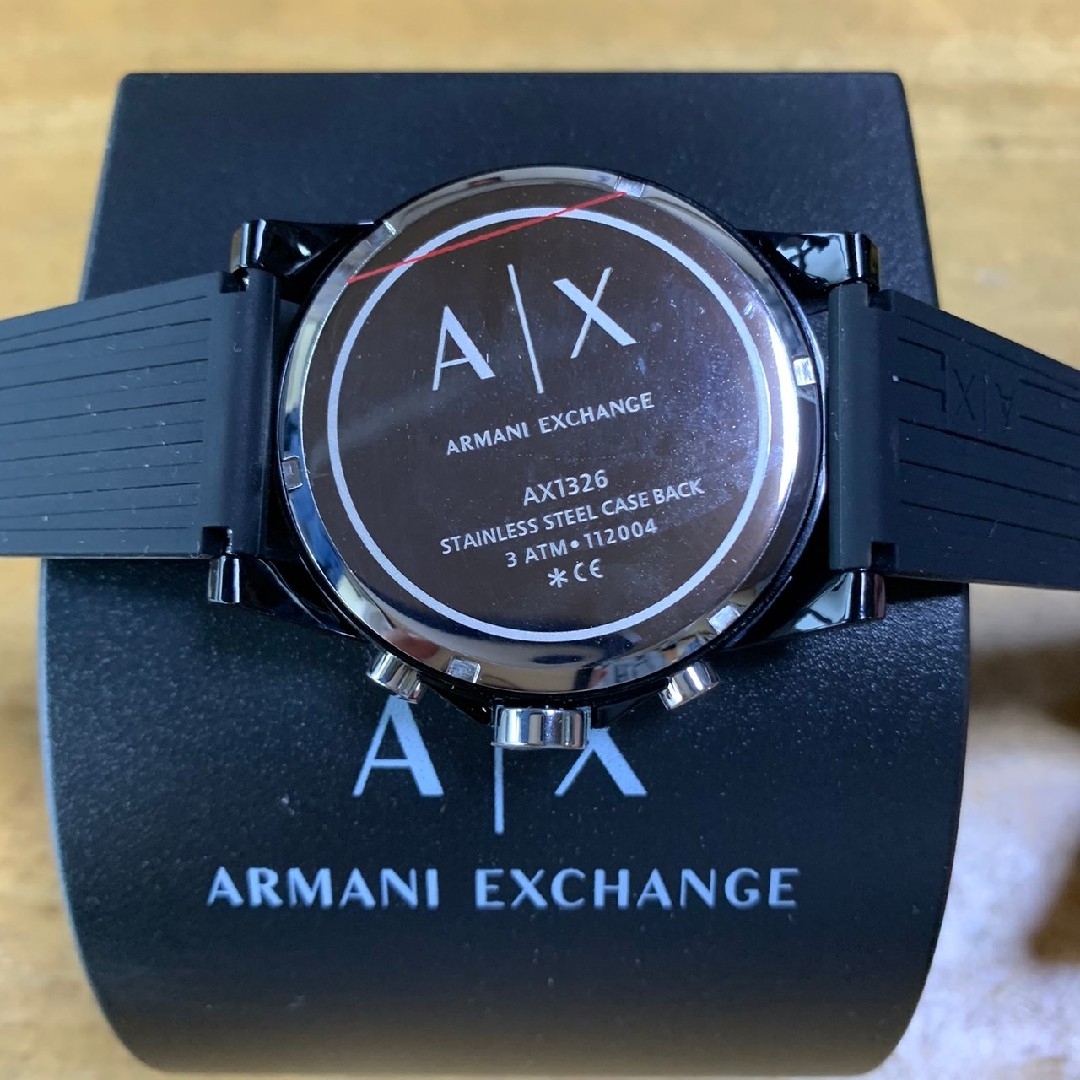 ARMANI EXCHANGE(アルマーニエクスチェンジ)の【新品】アルマーニエクスチェンジ メンズ クロノ 腕時計 AX1326 ブラック メンズの時計(腕時計(アナログ))の商品写真